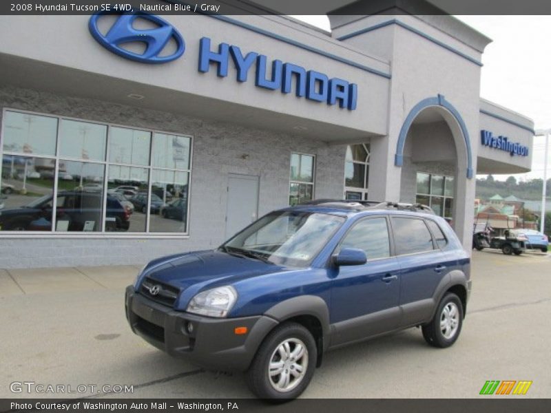 Nautical Blue / Gray 2008 Hyundai Tucson SE 4WD