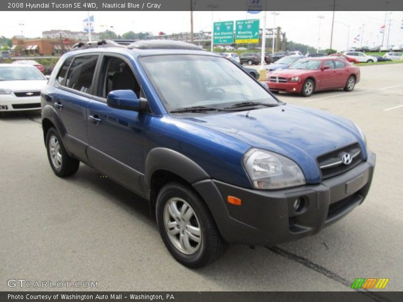 Nautical Blue / Gray 2008 Hyundai Tucson SE 4WD