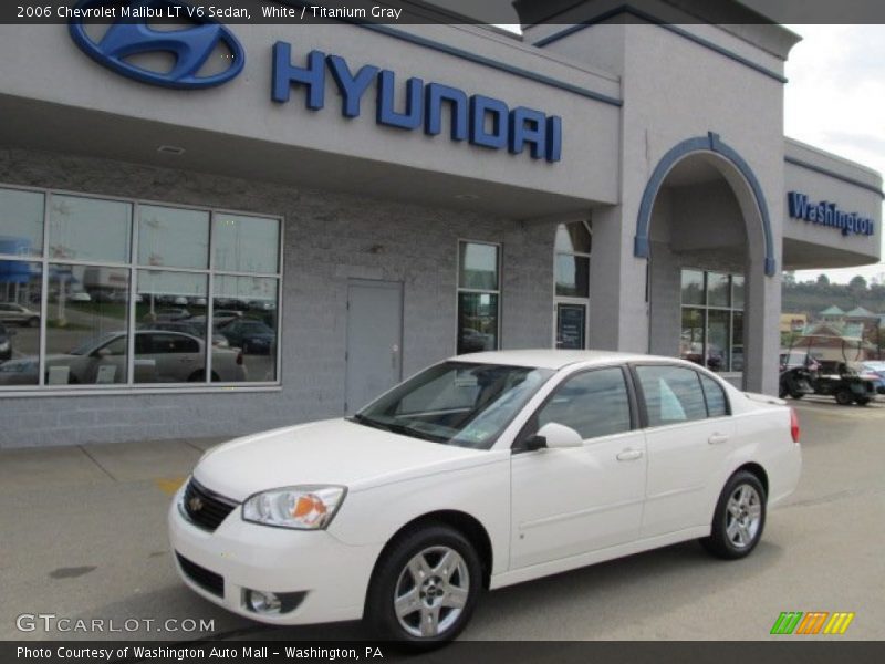 White / Titanium Gray 2006 Chevrolet Malibu LT V6 Sedan