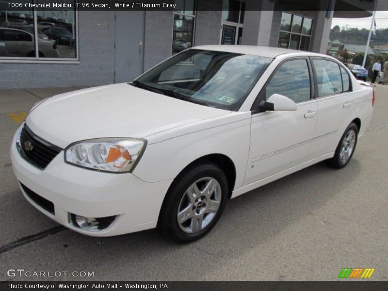 White / Titanium Gray 2006 Chevrolet Malibu LT V6 Sedan