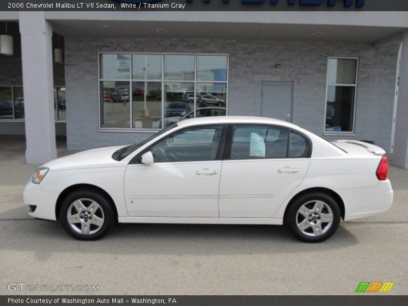 White / Titanium Gray 2006 Chevrolet Malibu LT V6 Sedan