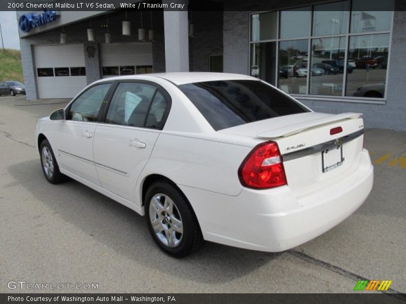 White / Titanium Gray 2006 Chevrolet Malibu LT V6 Sedan