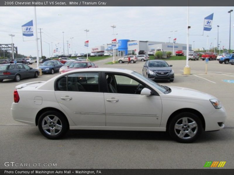 White / Titanium Gray 2006 Chevrolet Malibu LT V6 Sedan
