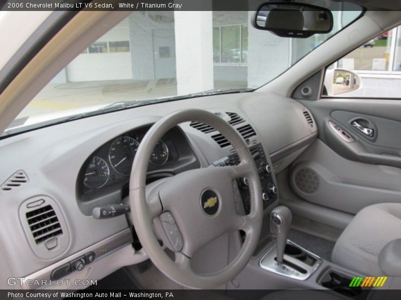 White / Titanium Gray 2006 Chevrolet Malibu LT V6 Sedan