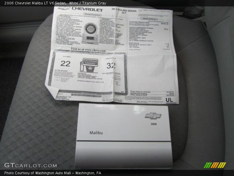 White / Titanium Gray 2006 Chevrolet Malibu LT V6 Sedan