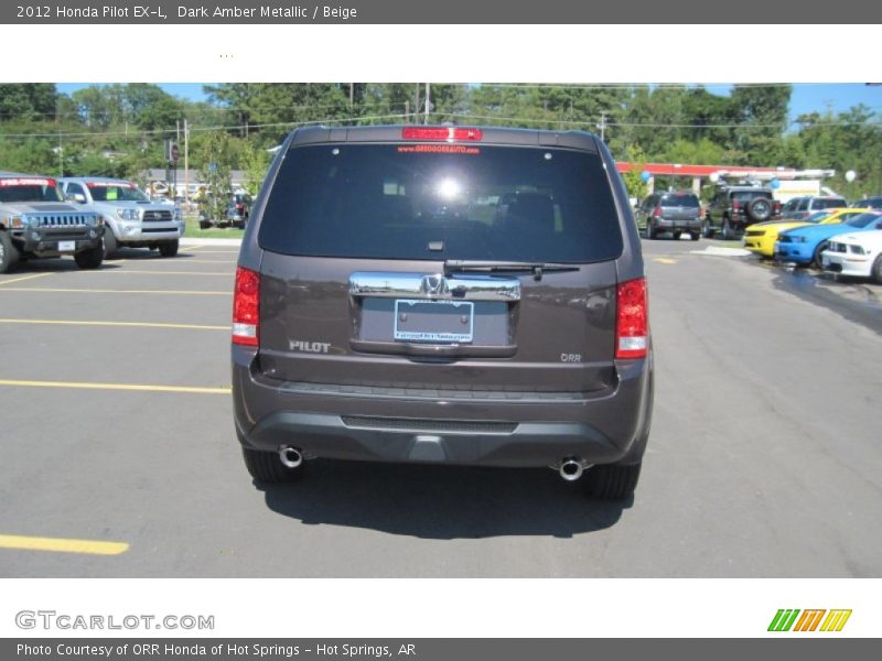Dark Amber Metallic / Beige 2012 Honda Pilot EX-L