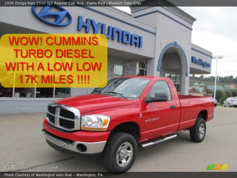 Flame Red / Medium Slate Gray 2006 Dodge Ram 2500 SLT Regular Cab 4x4