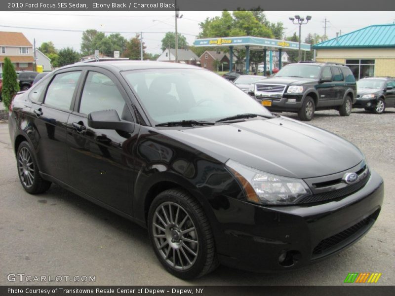Ebony Black / Charcoal Black 2010 Ford Focus SES Sedan