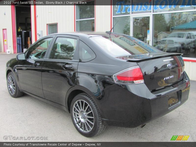 Ebony Black / Charcoal Black 2010 Ford Focus SES Sedan