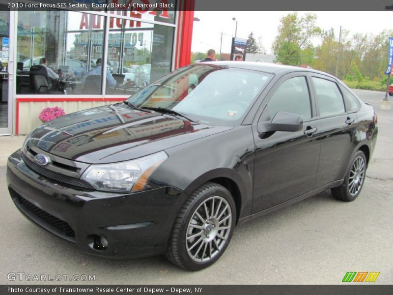 Ebony Black / Charcoal Black 2010 Ford Focus SES Sedan
