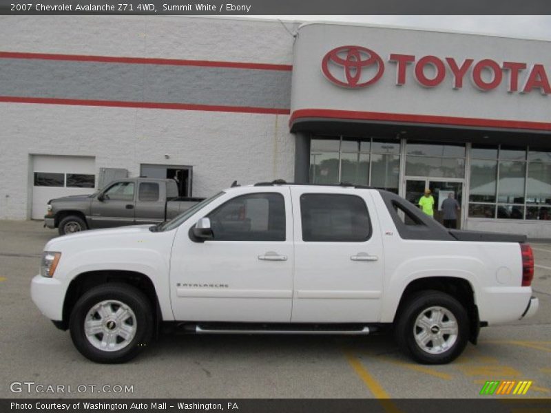 Summit White / Ebony 2007 Chevrolet Avalanche Z71 4WD
