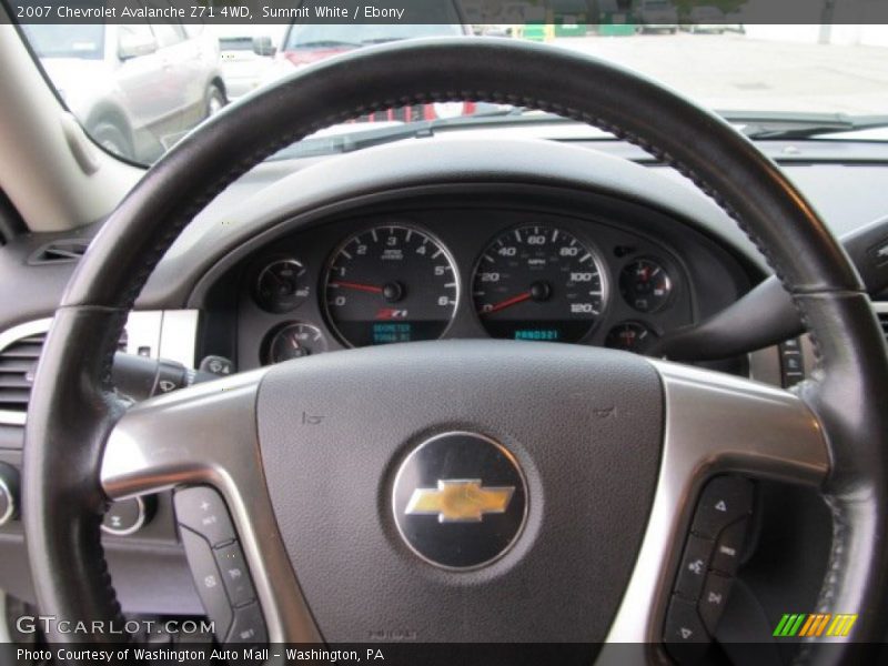 Summit White / Ebony 2007 Chevrolet Avalanche Z71 4WD