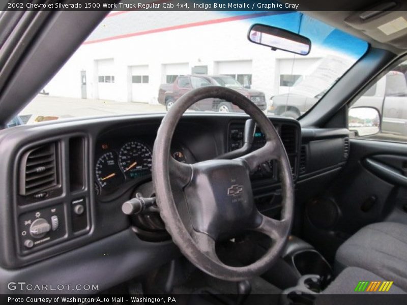 Indigo Blue Metallic / Graphite Gray 2002 Chevrolet Silverado 1500 Work Truck Regular Cab 4x4