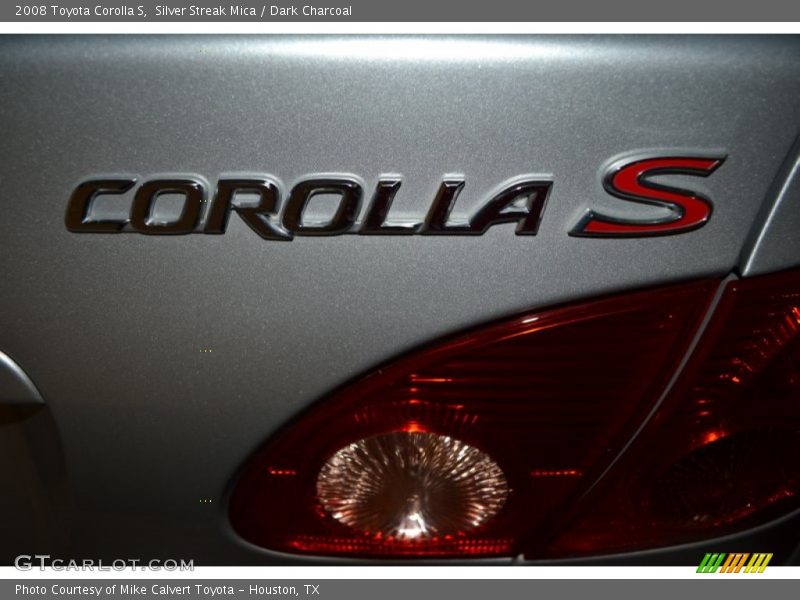 Silver Streak Mica / Dark Charcoal 2008 Toyota Corolla S