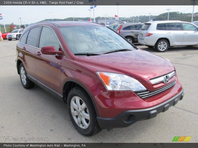 Tango Red Pearl / Gray 2009 Honda CR-V EX-L 4WD