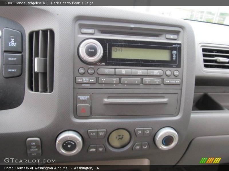 Dark Cherry Pearl / Beige 2008 Honda Ridgeline RT