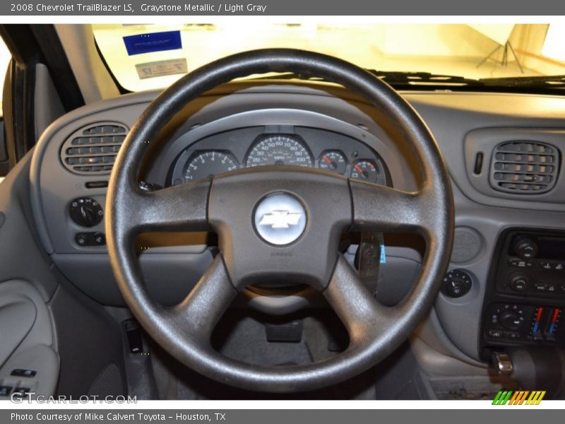 Graystone Metallic / Light Gray 2008 Chevrolet TrailBlazer LS