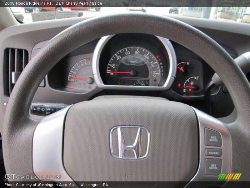 Dark Cherry Pearl / Beige 2008 Honda Ridgeline RT