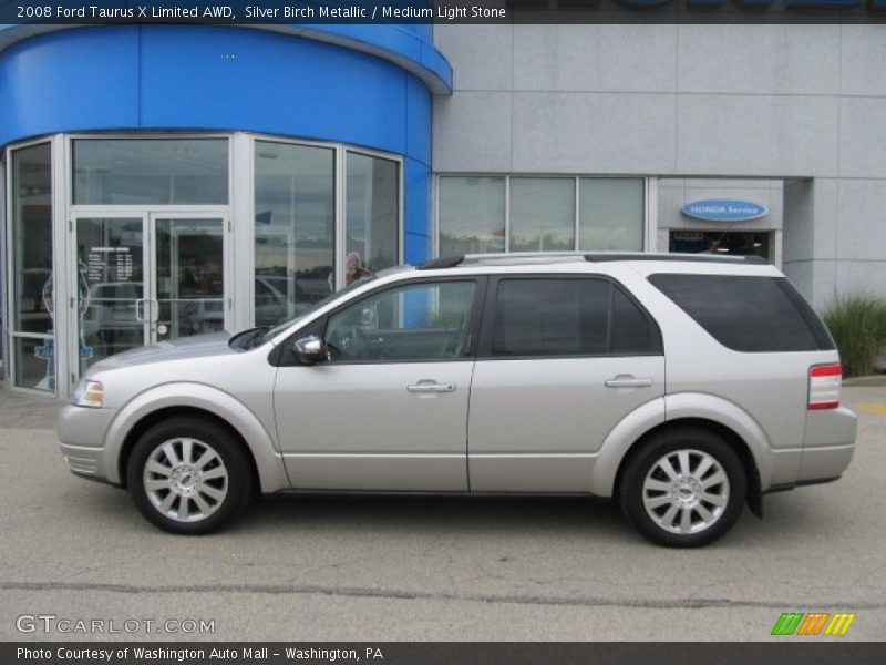 Silver Birch Metallic / Medium Light Stone 2008 Ford Taurus X Limited AWD