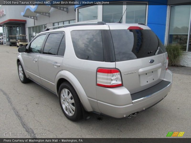 Silver Birch Metallic / Medium Light Stone 2008 Ford Taurus X Limited AWD