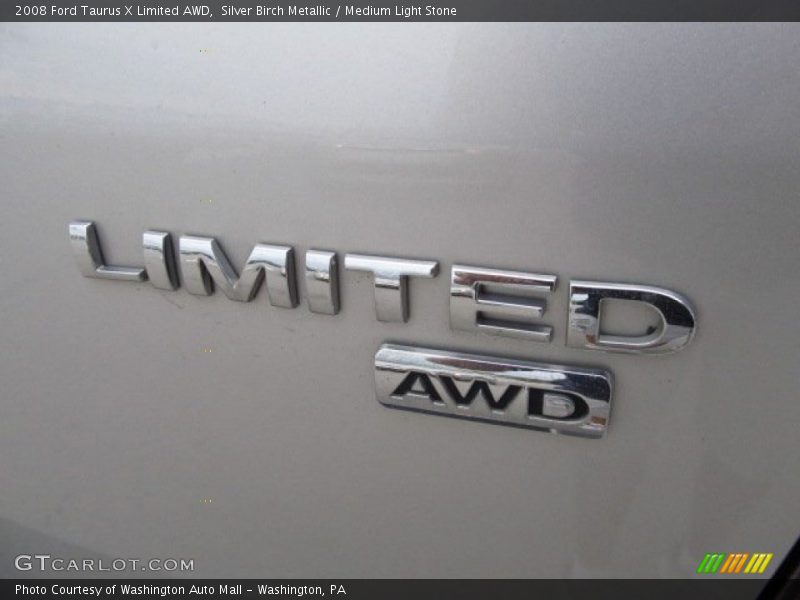 Silver Birch Metallic / Medium Light Stone 2008 Ford Taurus X Limited AWD