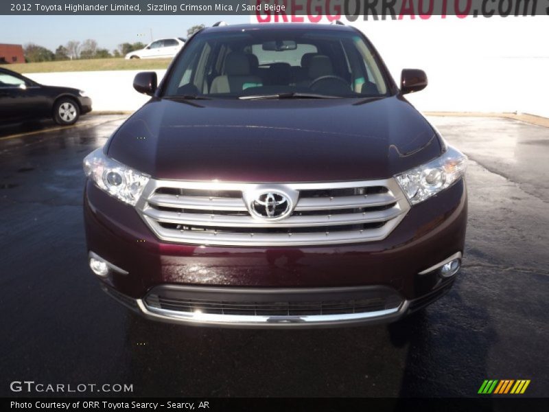 Sizzling Crimson Mica / Sand Beige 2012 Toyota Highlander Limited