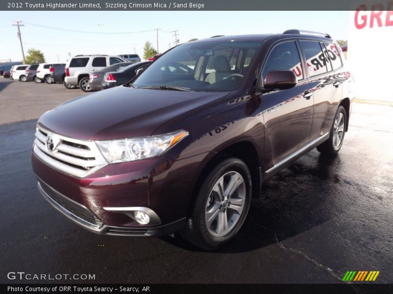 Sizzling Crimson Mica / Sand Beige 2012 Toyota Highlander Limited