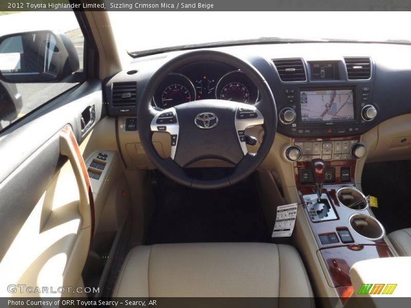 Sizzling Crimson Mica / Sand Beige 2012 Toyota Highlander Limited