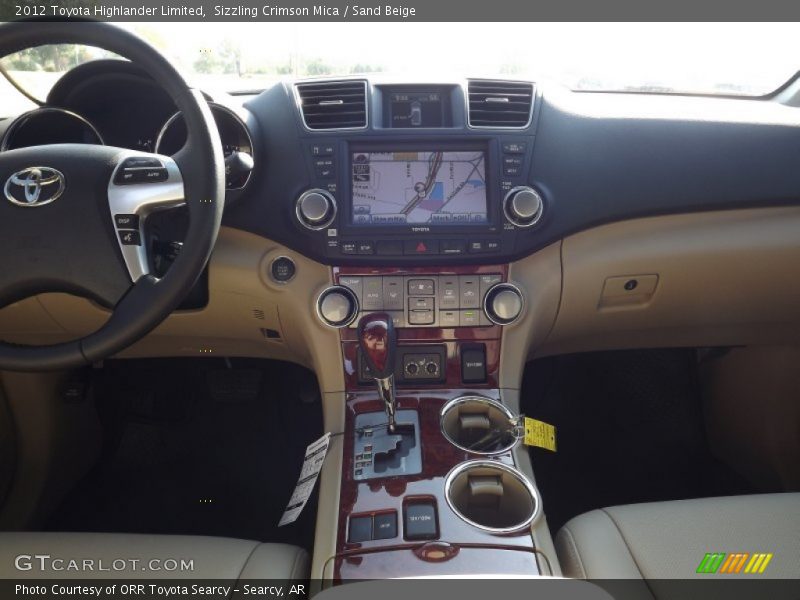Sizzling Crimson Mica / Sand Beige 2012 Toyota Highlander Limited
