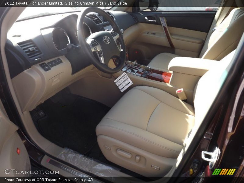 Sizzling Crimson Mica / Sand Beige 2012 Toyota Highlander Limited