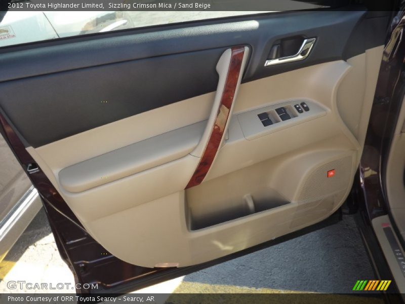 Sizzling Crimson Mica / Sand Beige 2012 Toyota Highlander Limited