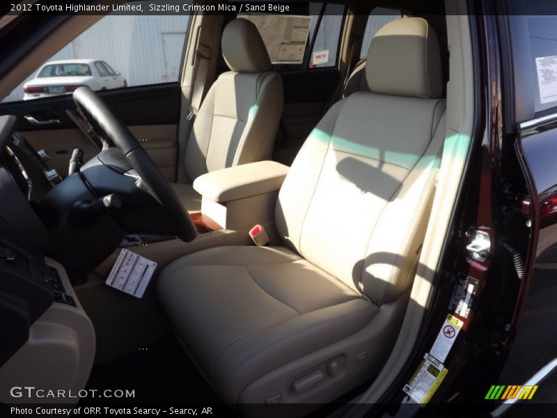 Sizzling Crimson Mica / Sand Beige 2012 Toyota Highlander Limited