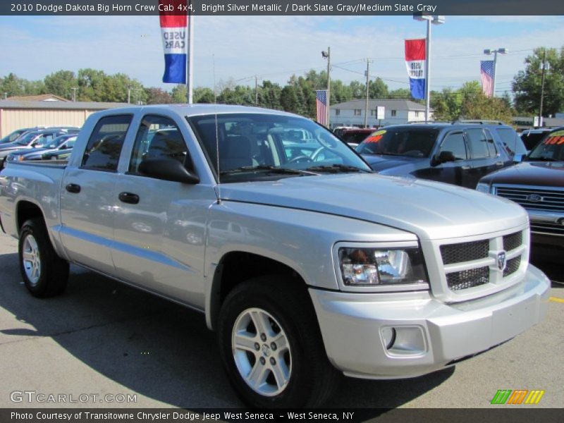 Bright Silver Metallic / Dark Slate Gray/Medium Slate Gray 2010 Dodge Dakota Big Horn Crew Cab 4x4