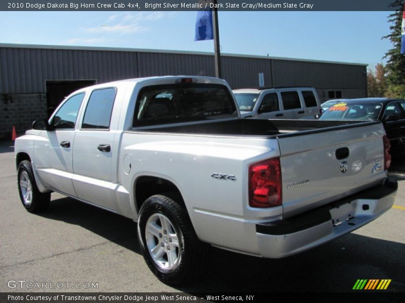 Bright Silver Metallic / Dark Slate Gray/Medium Slate Gray 2010 Dodge Dakota Big Horn Crew Cab 4x4