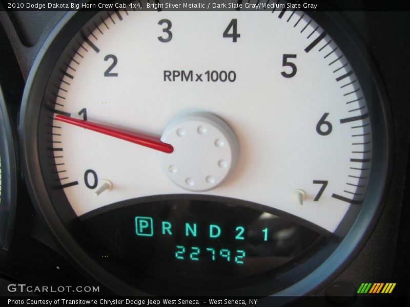 Bright Silver Metallic / Dark Slate Gray/Medium Slate Gray 2010 Dodge Dakota Big Horn Crew Cab 4x4