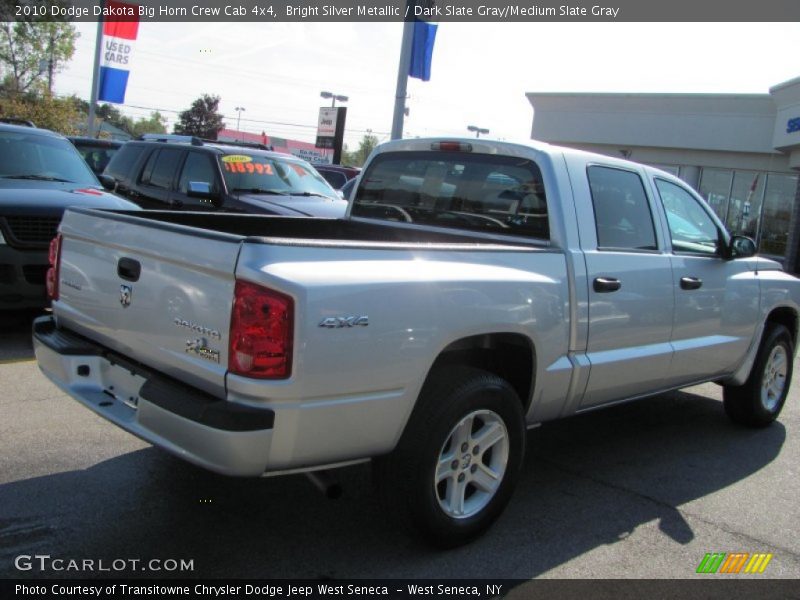 Bright Silver Metallic / Dark Slate Gray/Medium Slate Gray 2010 Dodge Dakota Big Horn Crew Cab 4x4