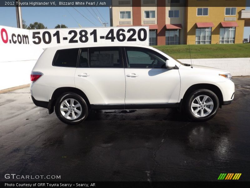 Blizzard White Pearl / Ash 2012 Toyota Highlander V6