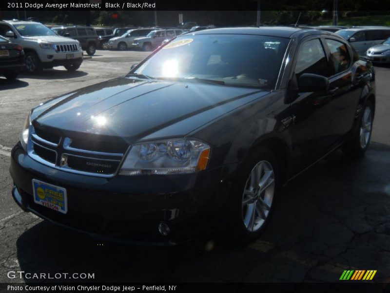 Black / Black/Red 2011 Dodge Avenger Mainstreet