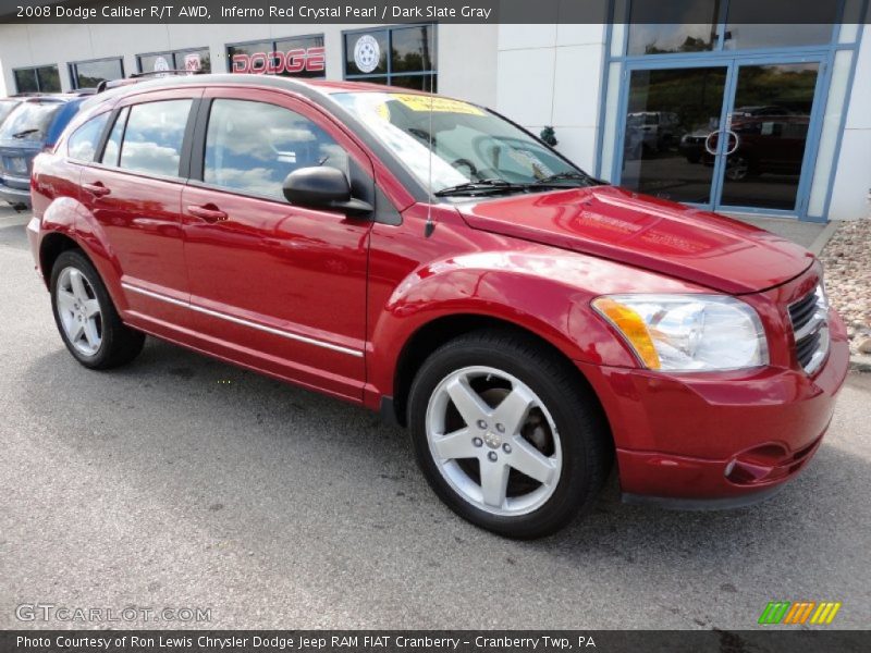 Inferno Red Crystal Pearl / Dark Slate Gray 2008 Dodge Caliber R/T AWD