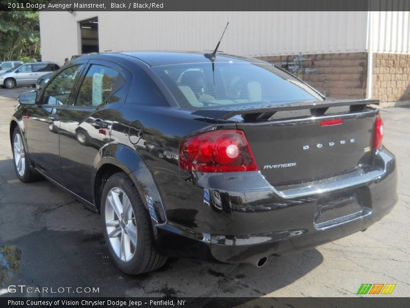 Black / Black/Red 2011 Dodge Avenger Mainstreet