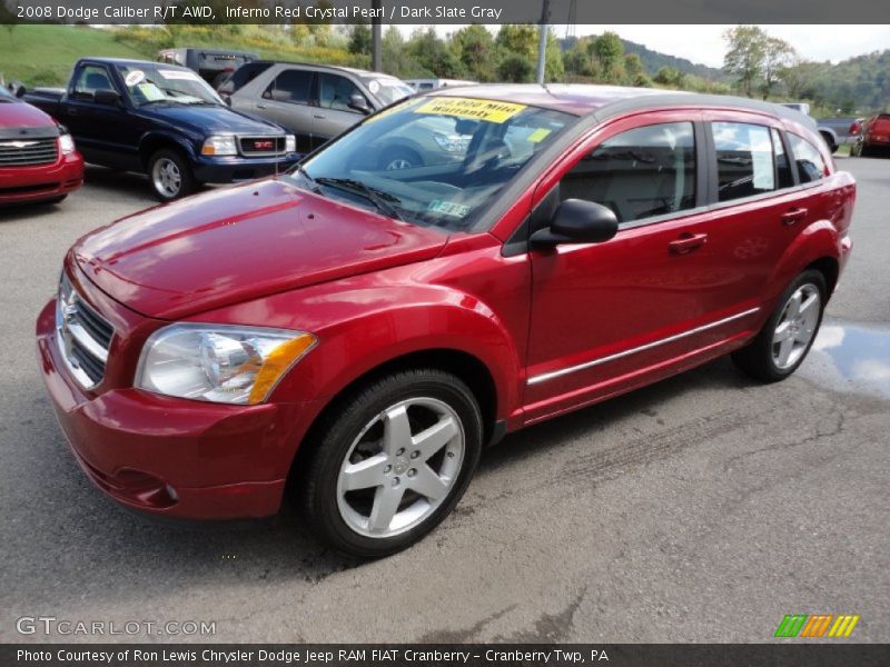 Inferno Red Crystal Pearl / Dark Slate Gray 2008 Dodge Caliber R/T AWD