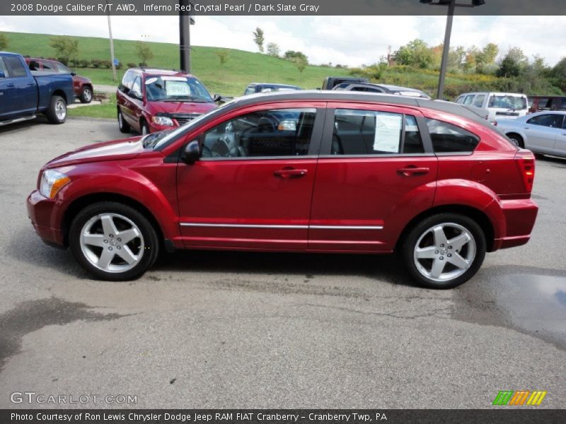 Inferno Red Crystal Pearl / Dark Slate Gray 2008 Dodge Caliber R/T AWD