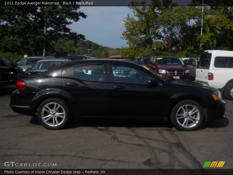 Black / Black/Red 2011 Dodge Avenger Mainstreet
