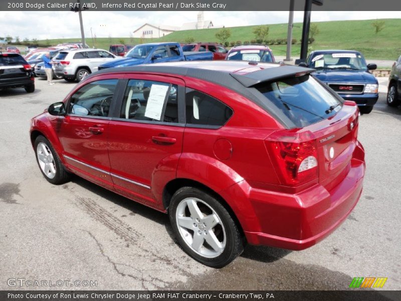 Inferno Red Crystal Pearl / Dark Slate Gray 2008 Dodge Caliber R/T AWD