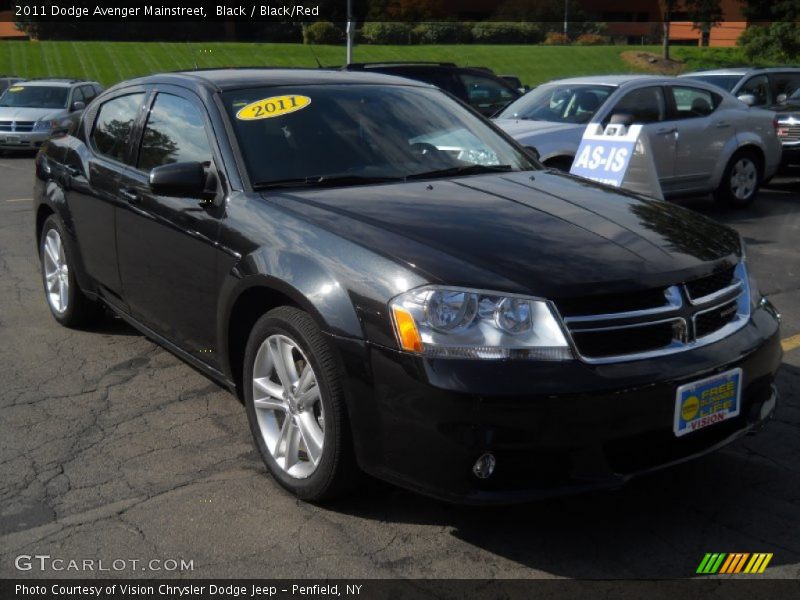 Black / Black/Red 2011 Dodge Avenger Mainstreet