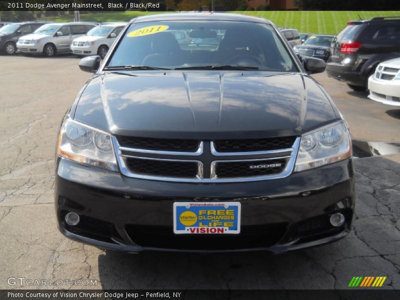 Black / Black/Red 2011 Dodge Avenger Mainstreet