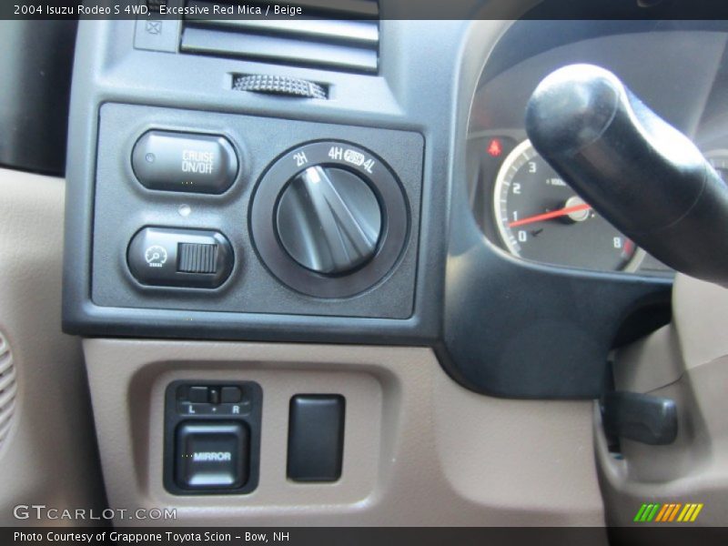 Controls of 2004 Rodeo S 4WD