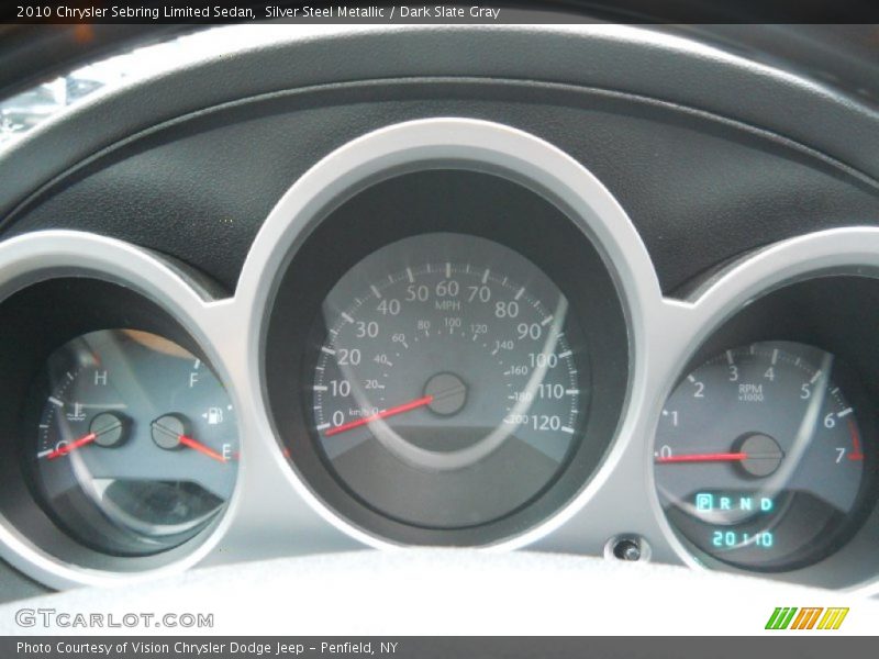 Silver Steel Metallic / Dark Slate Gray 2010 Chrysler Sebring Limited Sedan