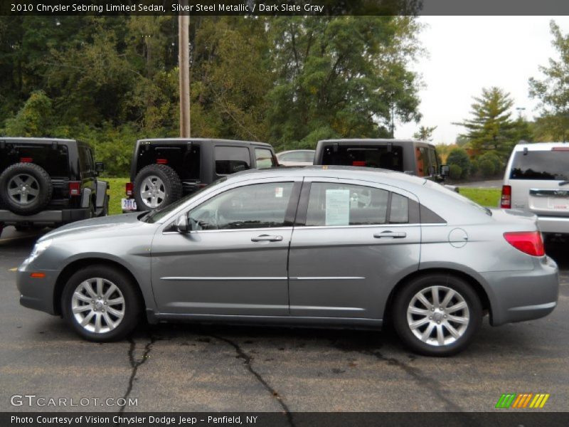 Silver Steel Metallic / Dark Slate Gray 2010 Chrysler Sebring Limited Sedan