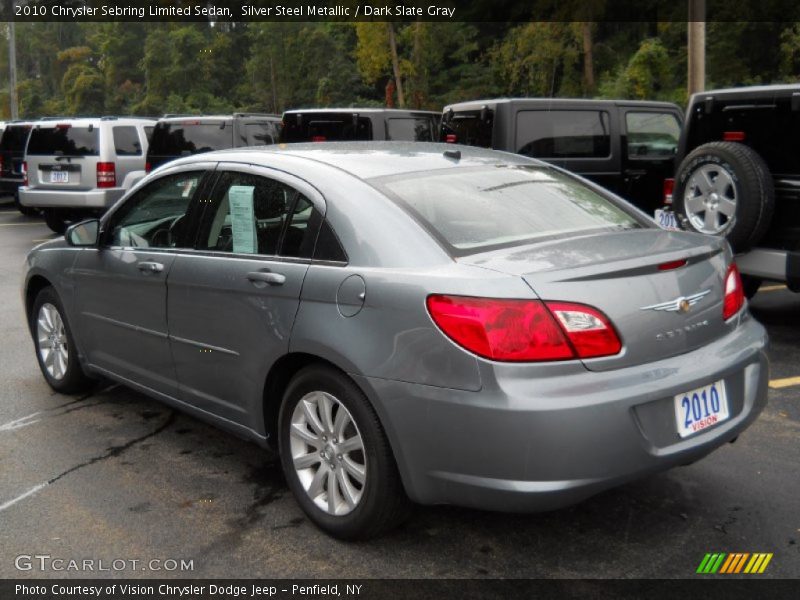 Silver Steel Metallic / Dark Slate Gray 2010 Chrysler Sebring Limited Sedan